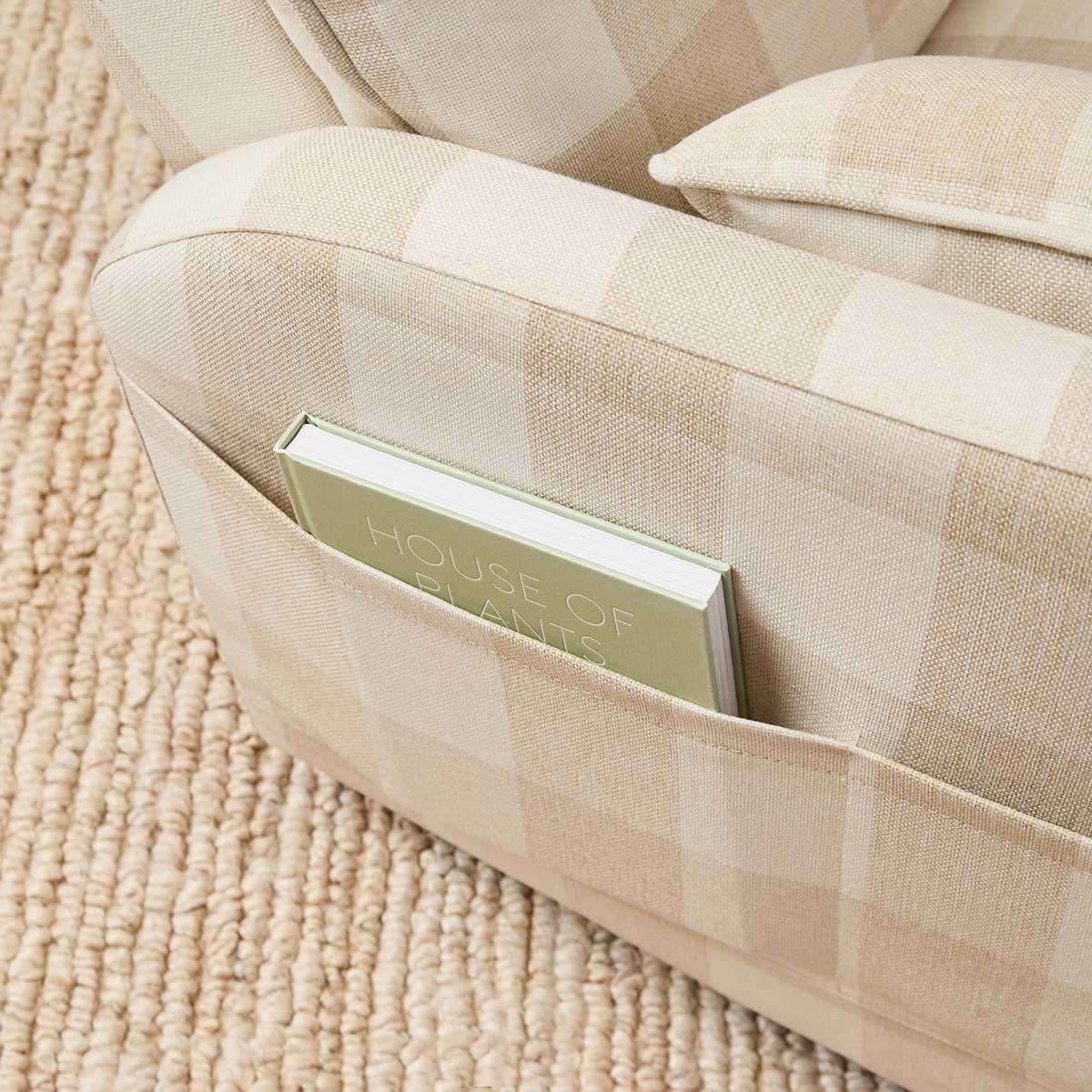 Penny Gingham Recliner And Swivel Chair - Cream