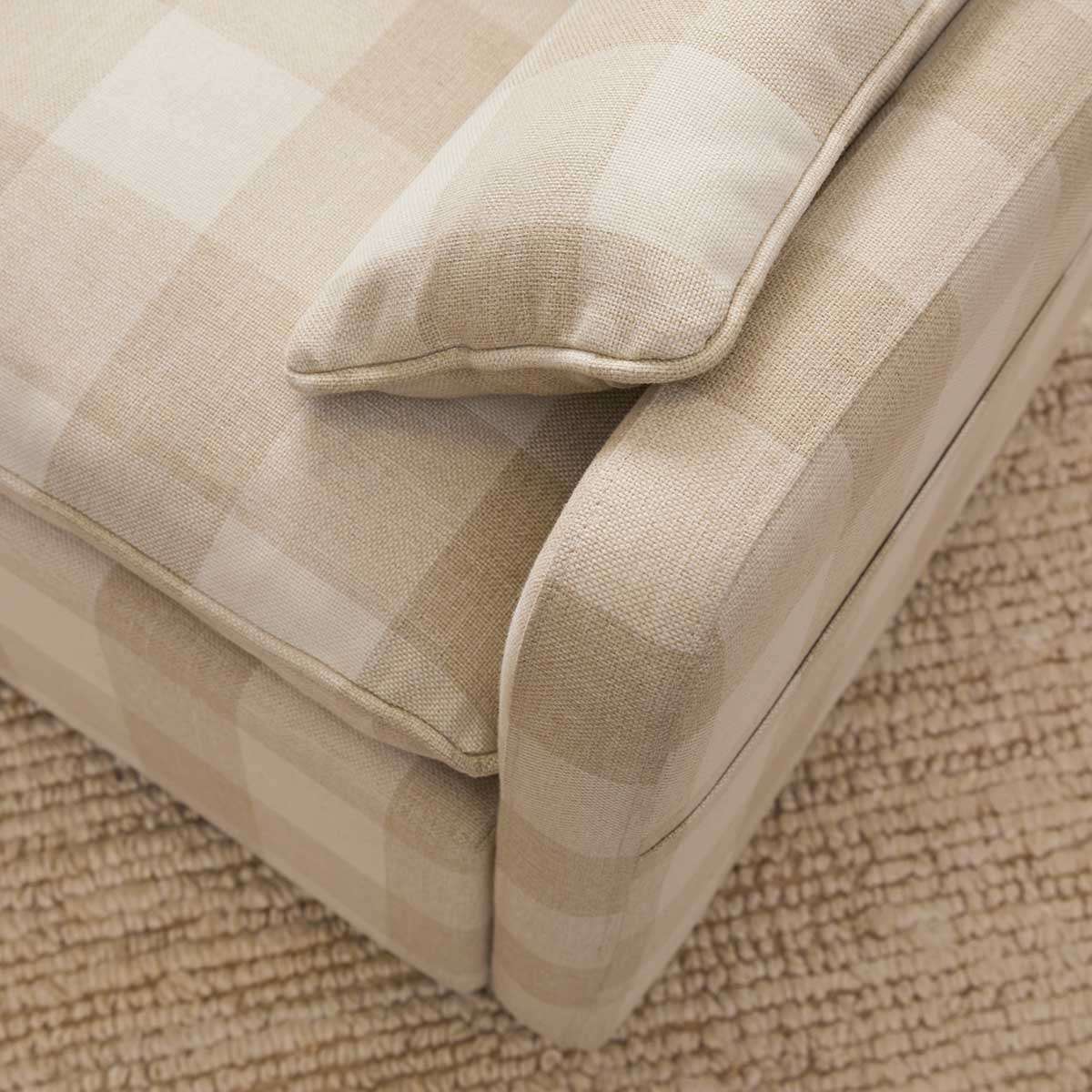 Penny Gingham Recliner And Swivel Chair - Cream
