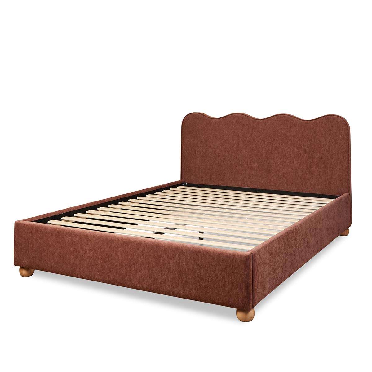 Alma Wavey Queen Bed - Cinnamon
