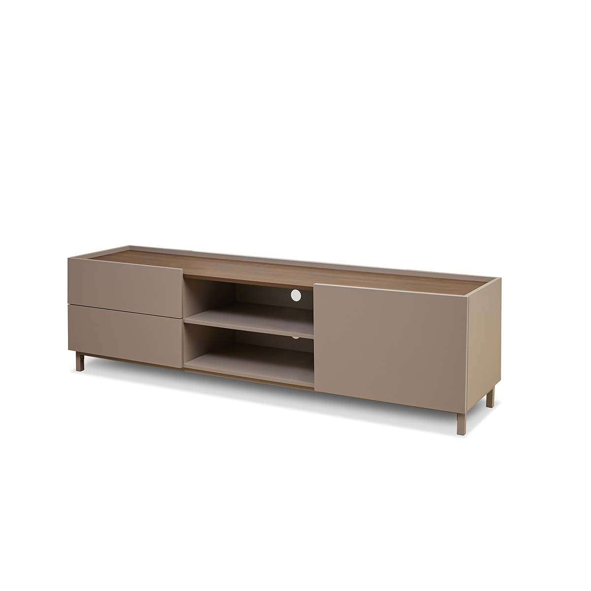Murphy Entertainment Unit - Stone/Walnut