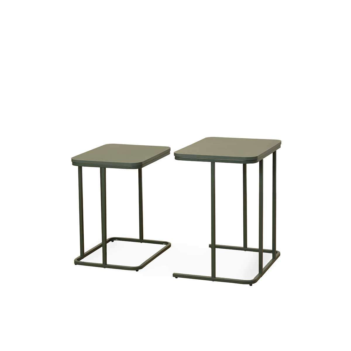 Mikkel Nesting Side Tables - Dark Green