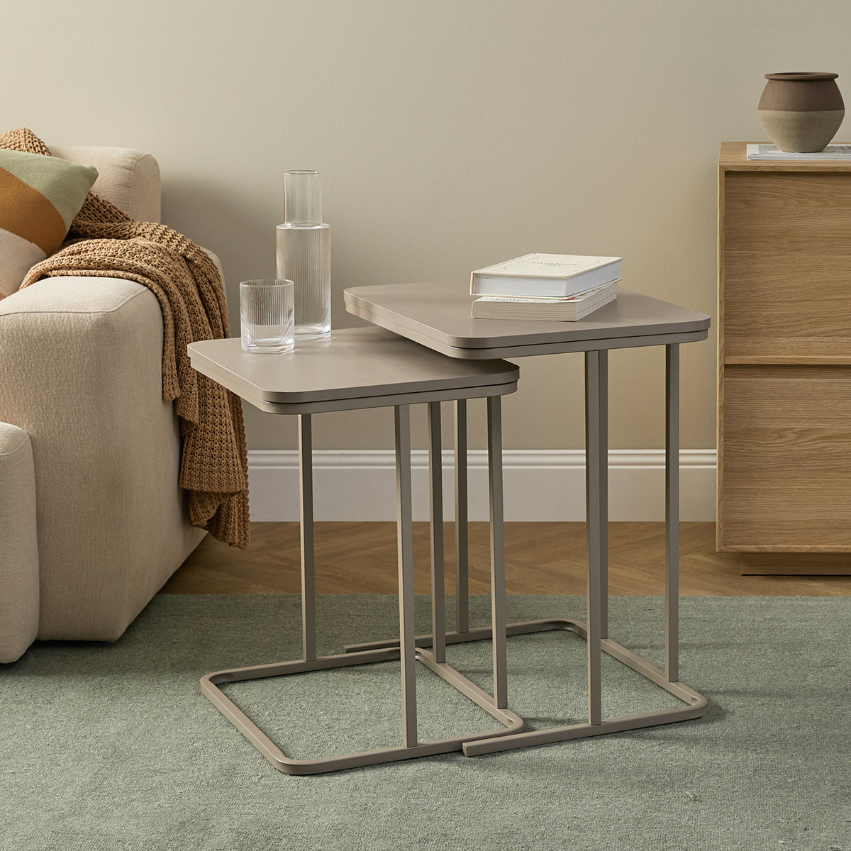 Mikkel Nesting Side Tables - Stone