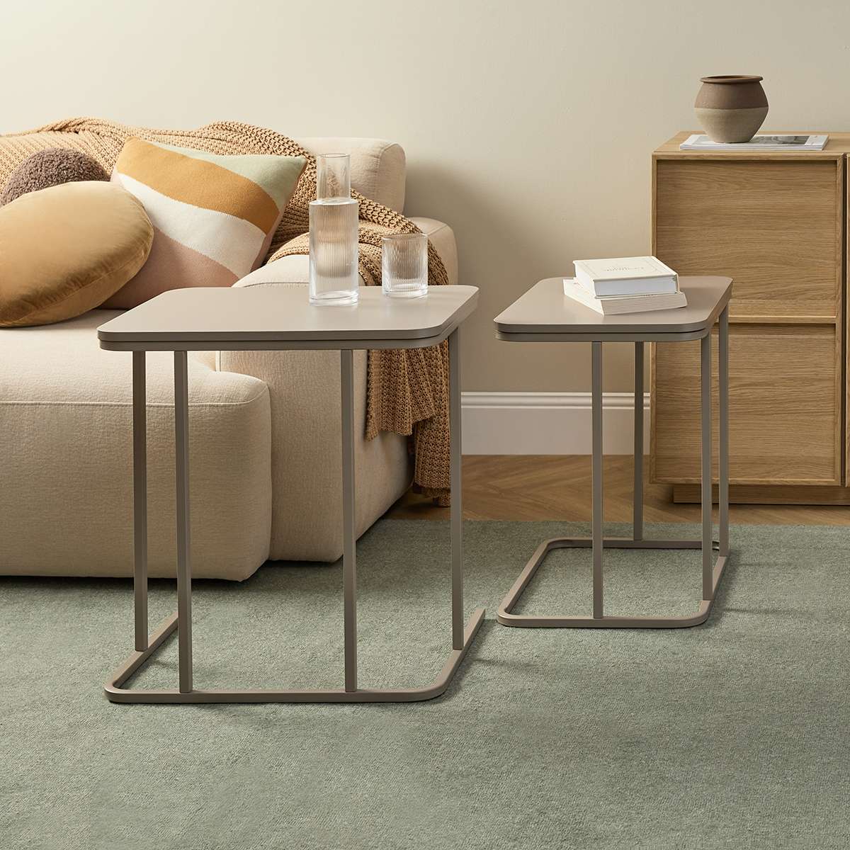 Mikkel Nesting Side Tables - Stone