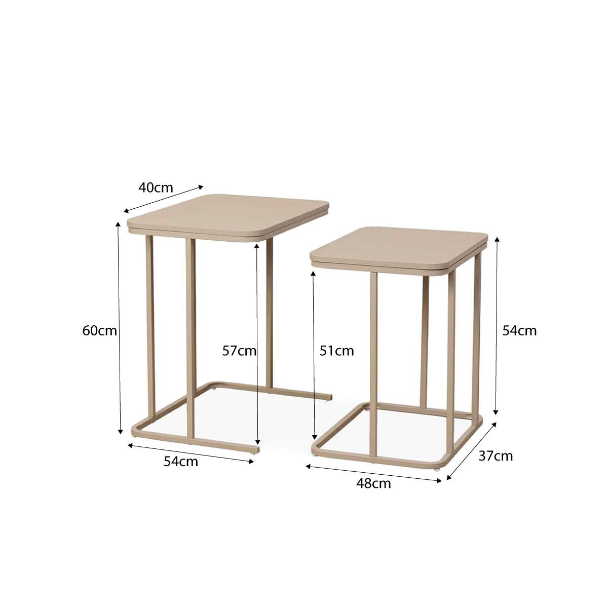 Mikkel Nesting Side Tables - Stone