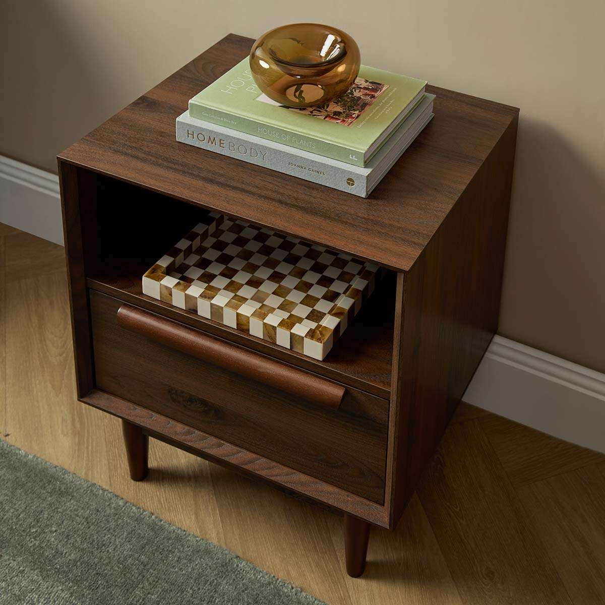 Mies Bedside Table - Walnut