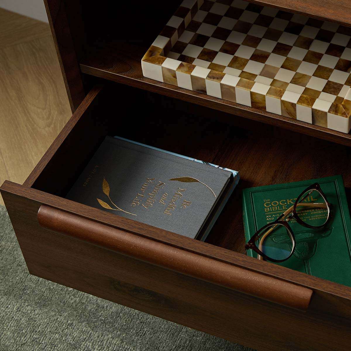 Mies Bedside Table - Walnut