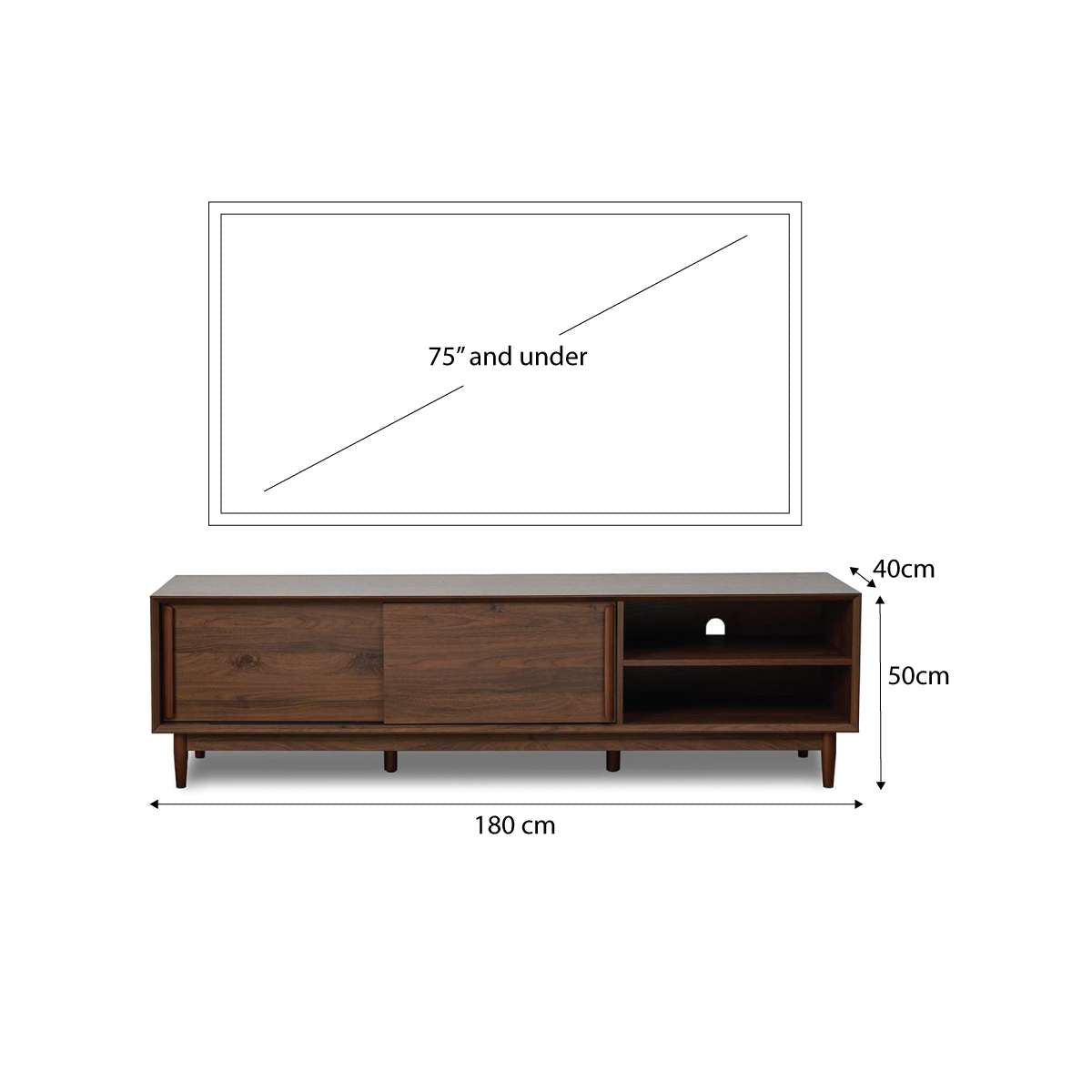 Mies Entertainment Unit - Walnut