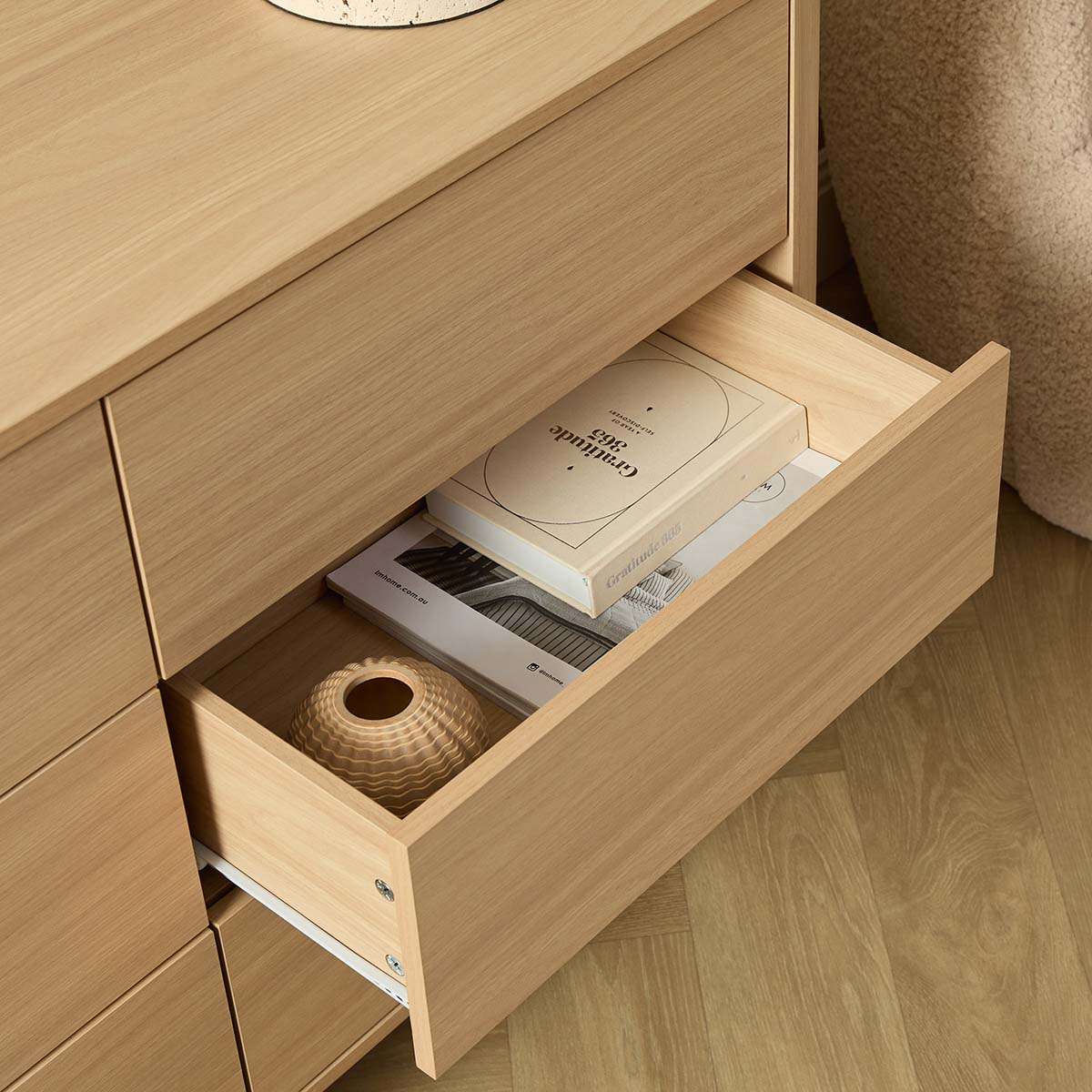 Bondi Six Drawer - Natural