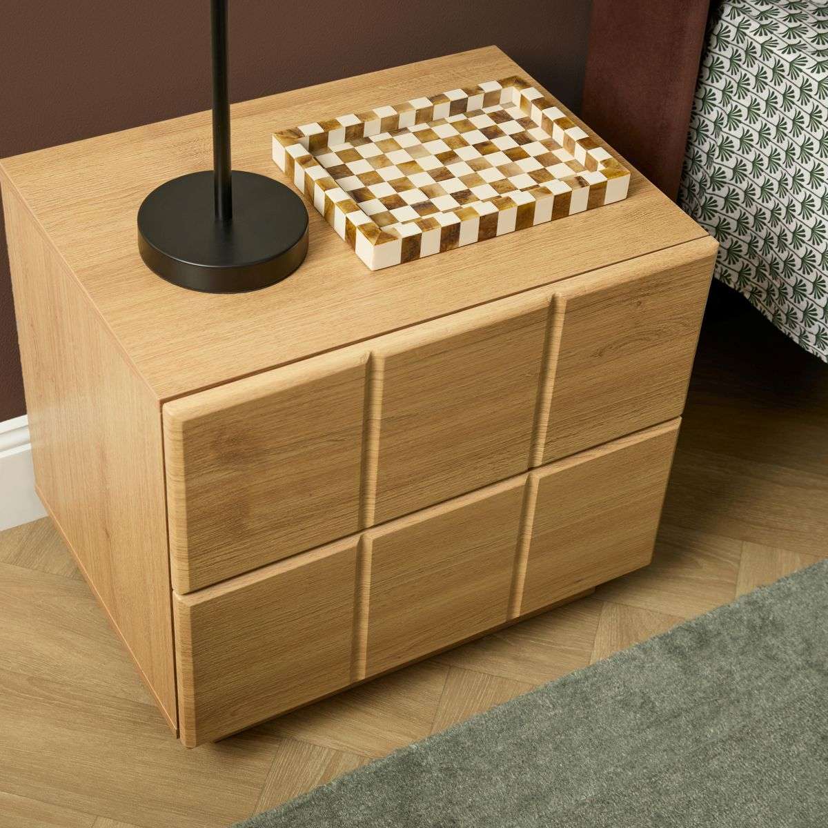 Sonny Checkerboard Bedside - Natural
