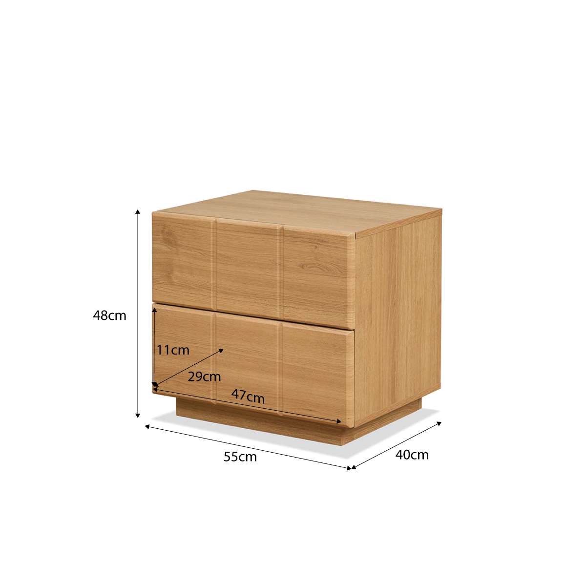 Sonny Checkerboard Bedside - Natural