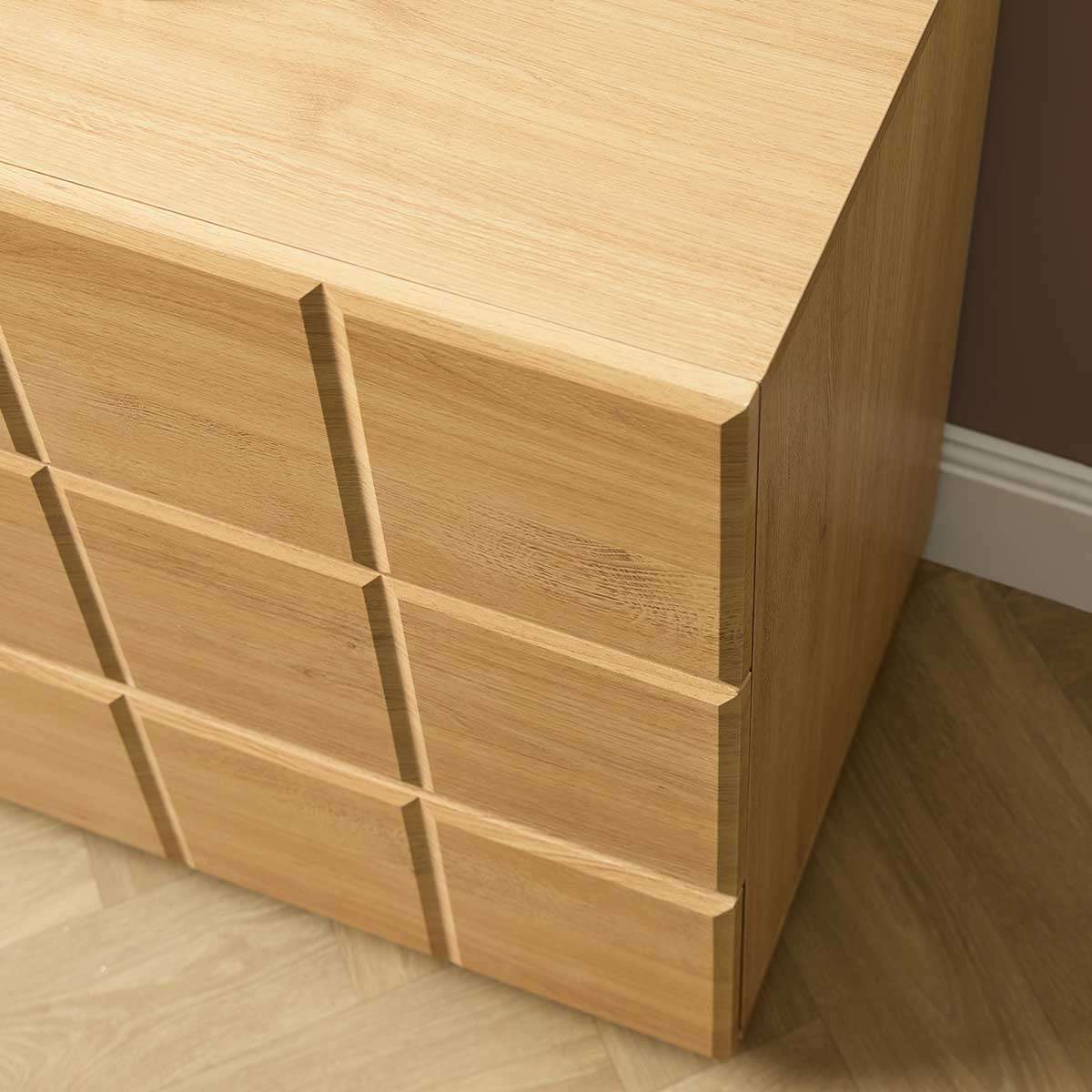 Sonny Checkerboard Six Drawer - Natural