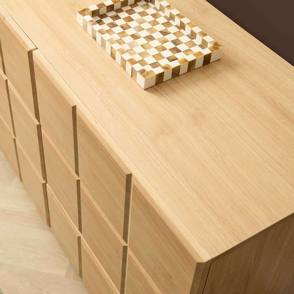 Sonny Checkerboard Six Drawer - Natural