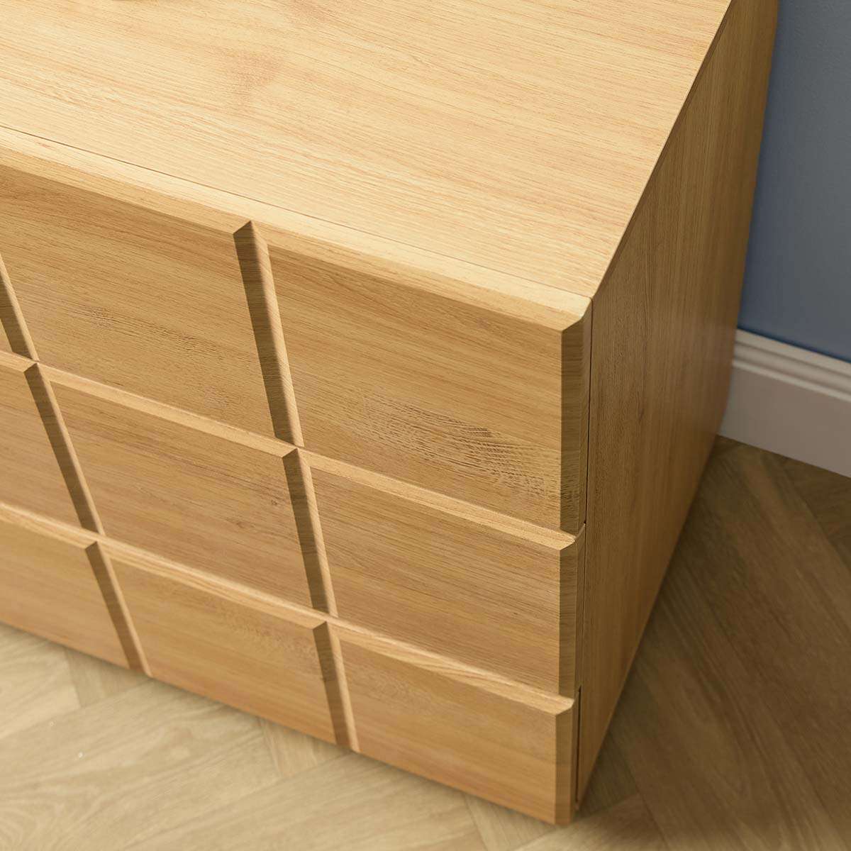 Sonny Checkerboard Six Drawer - Natural