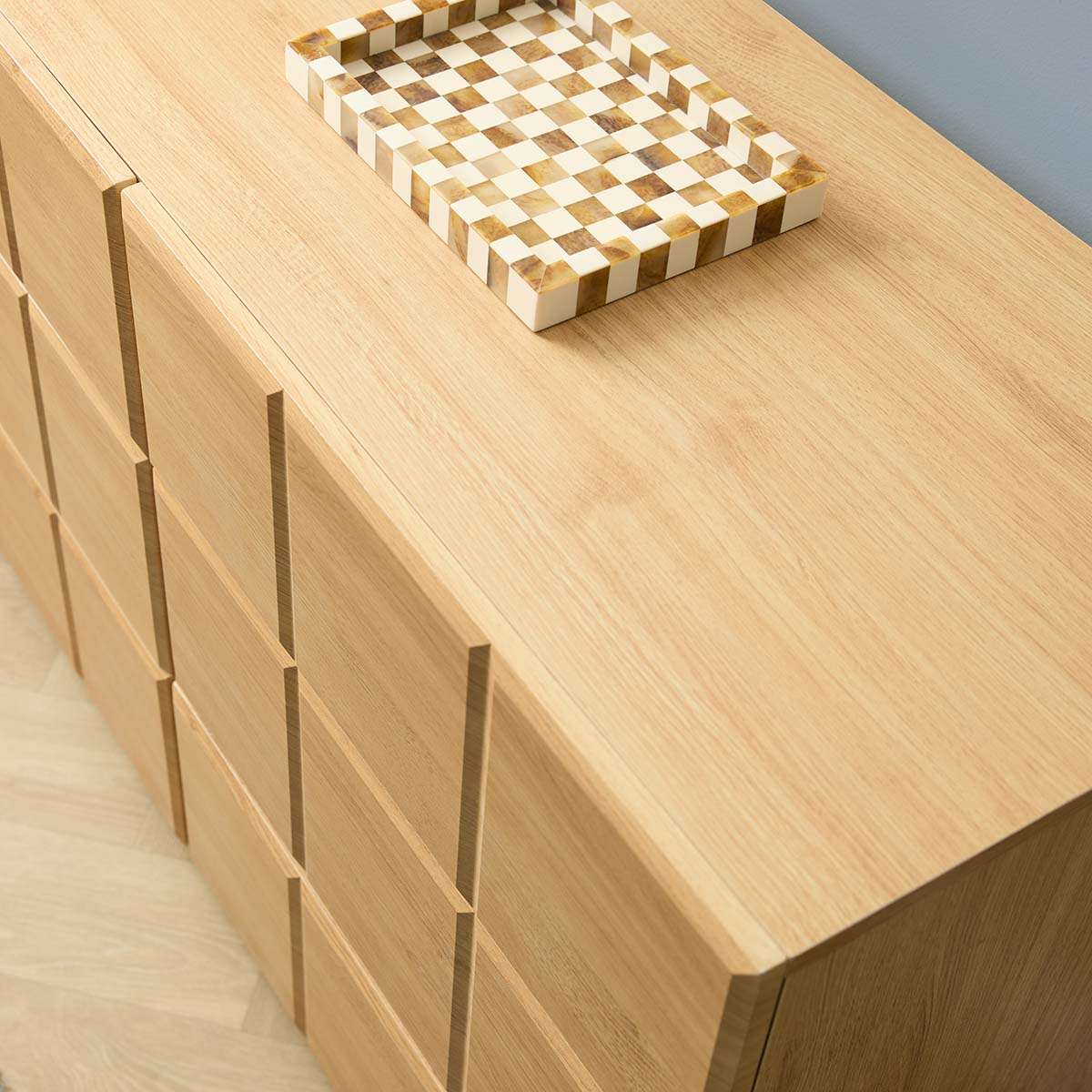 Sonny Checkerboard Six Drawer - Natural