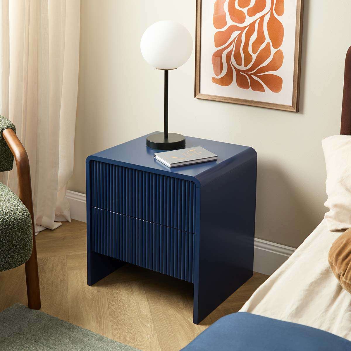 Majorca Bedside Table - Ink