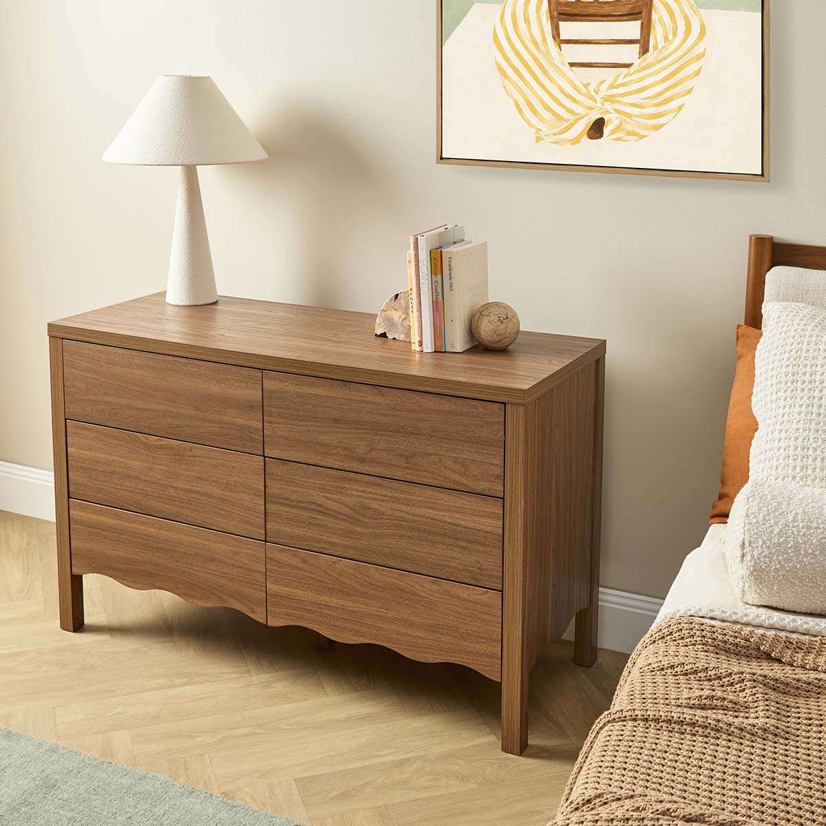 Malena Six Drawer - Walnut
