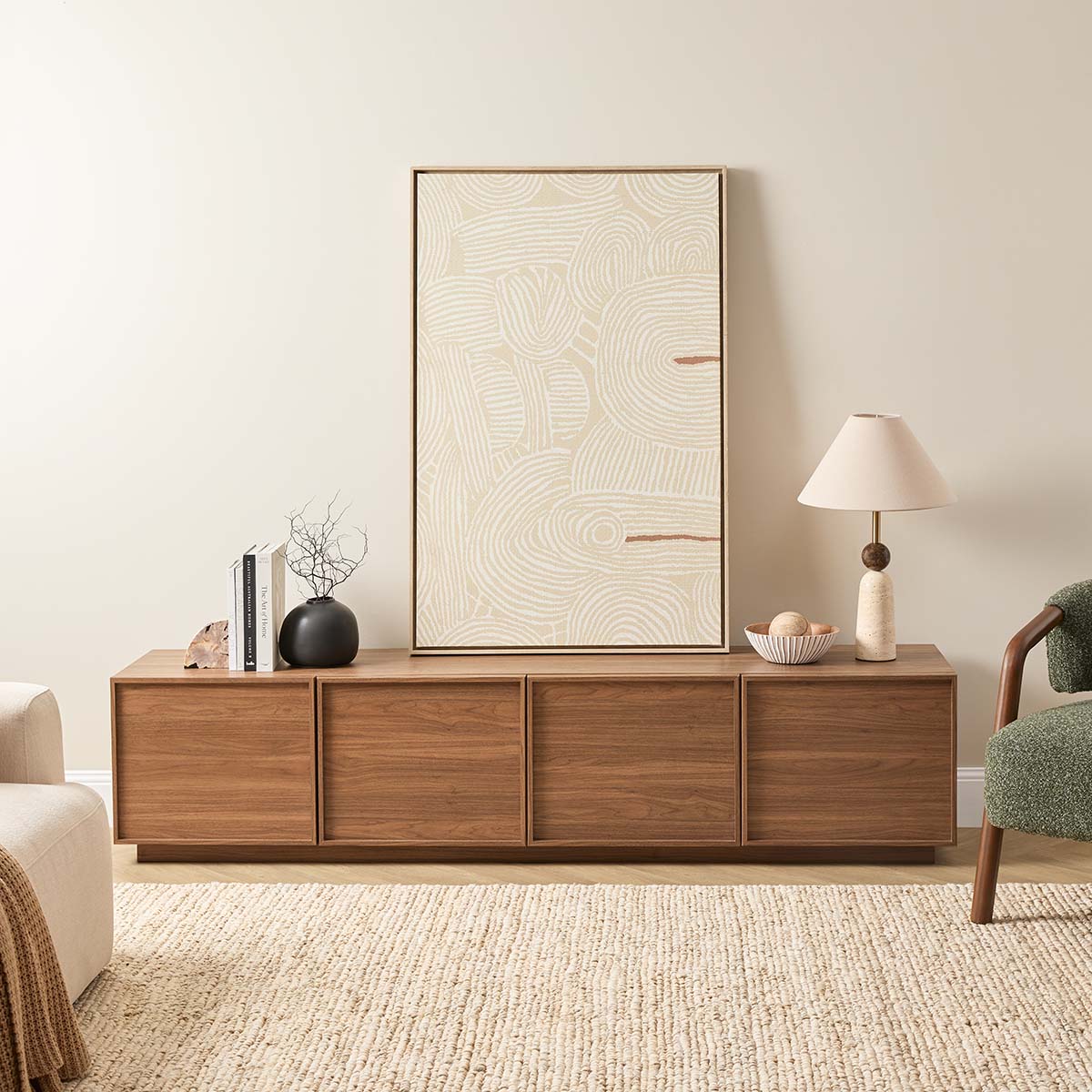 Osaka Large Entertainment Unit - Walnut