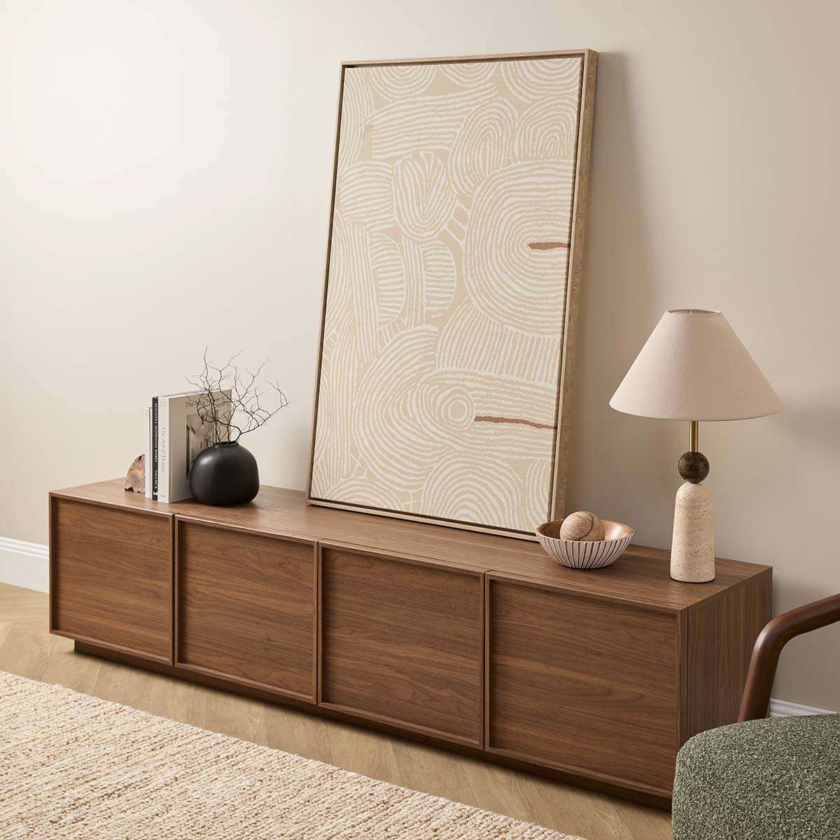 Osaka Large Entertainment Unit - Walnut