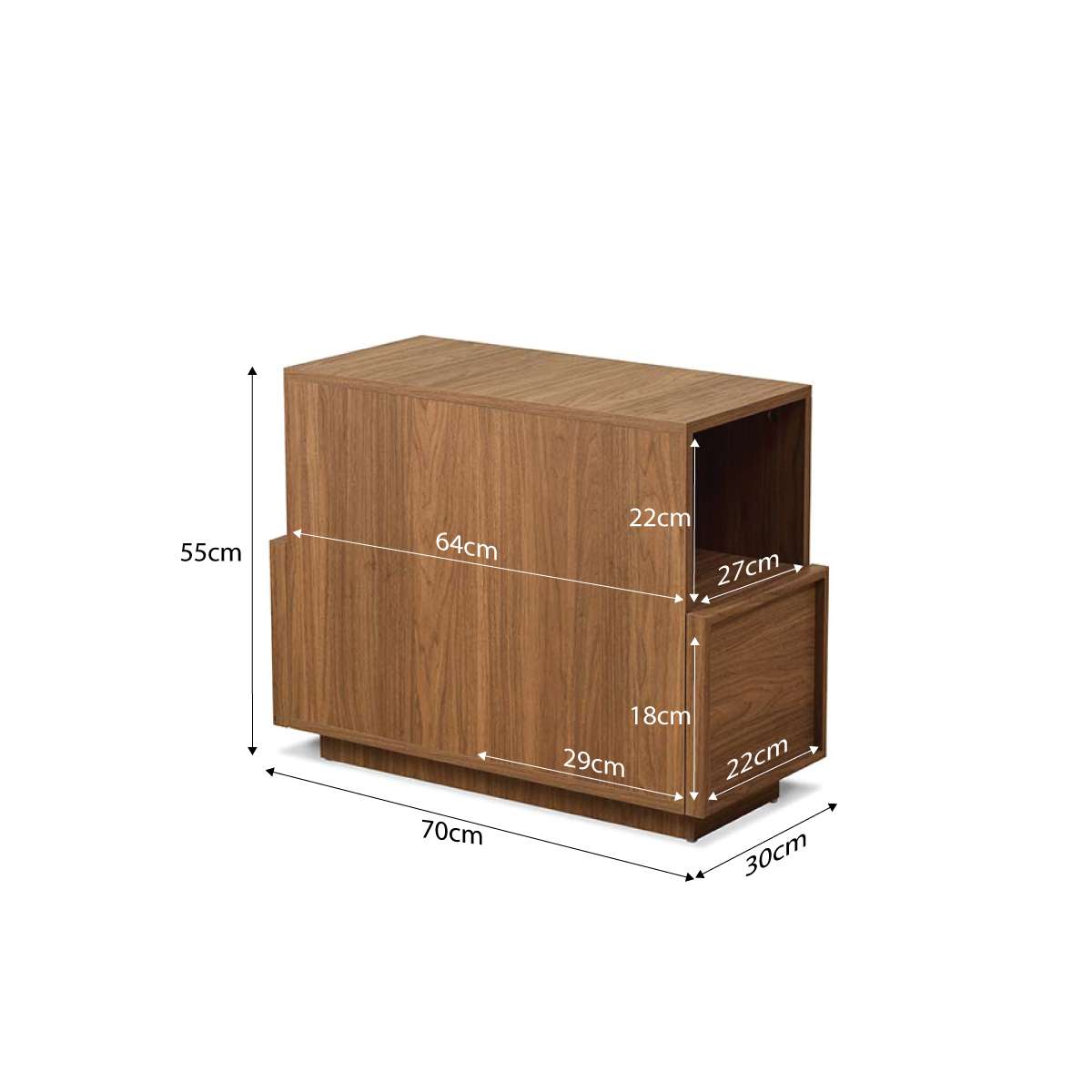 Osaka End Table - Walnut
