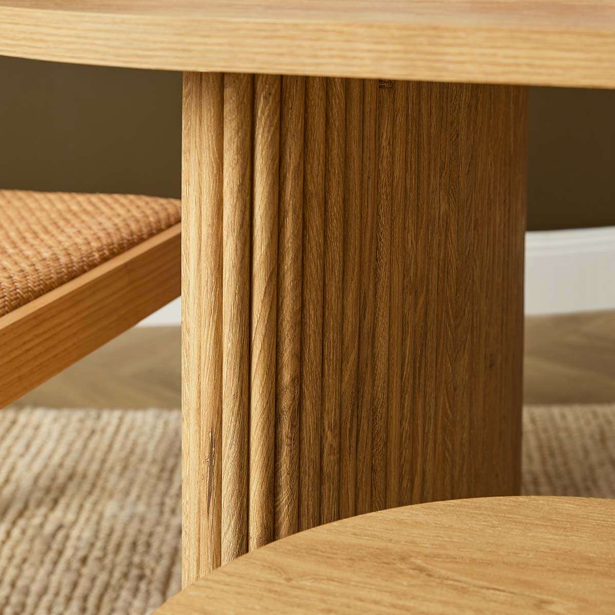 Amara Six Seater Large Dining Table - Natural