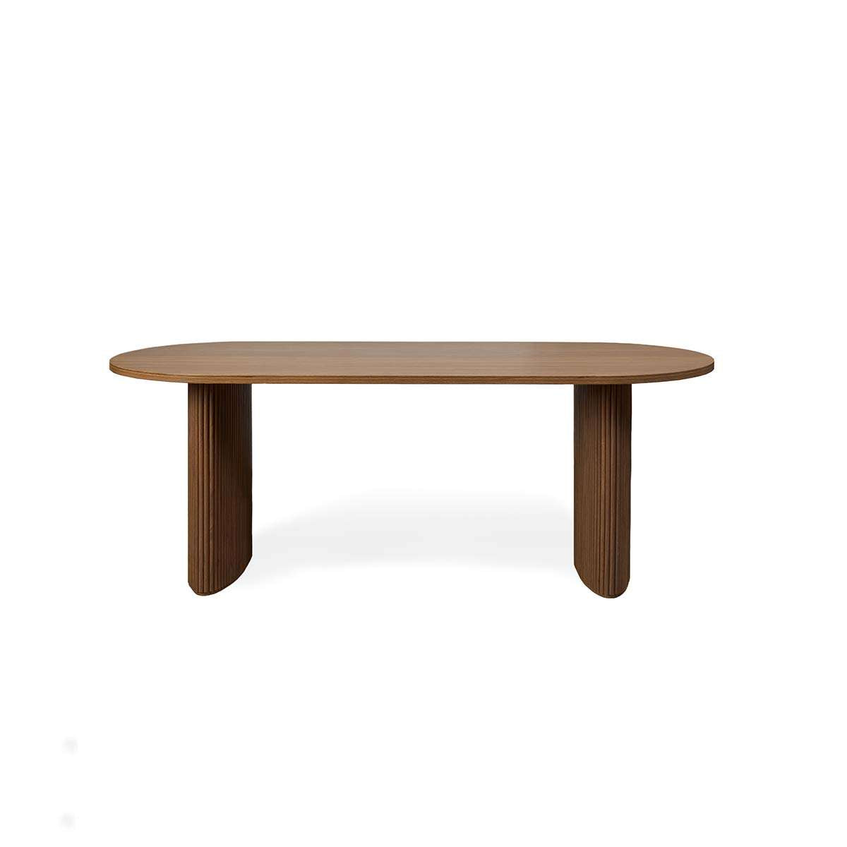Amara Six Seater Large Dining Table - Walnut