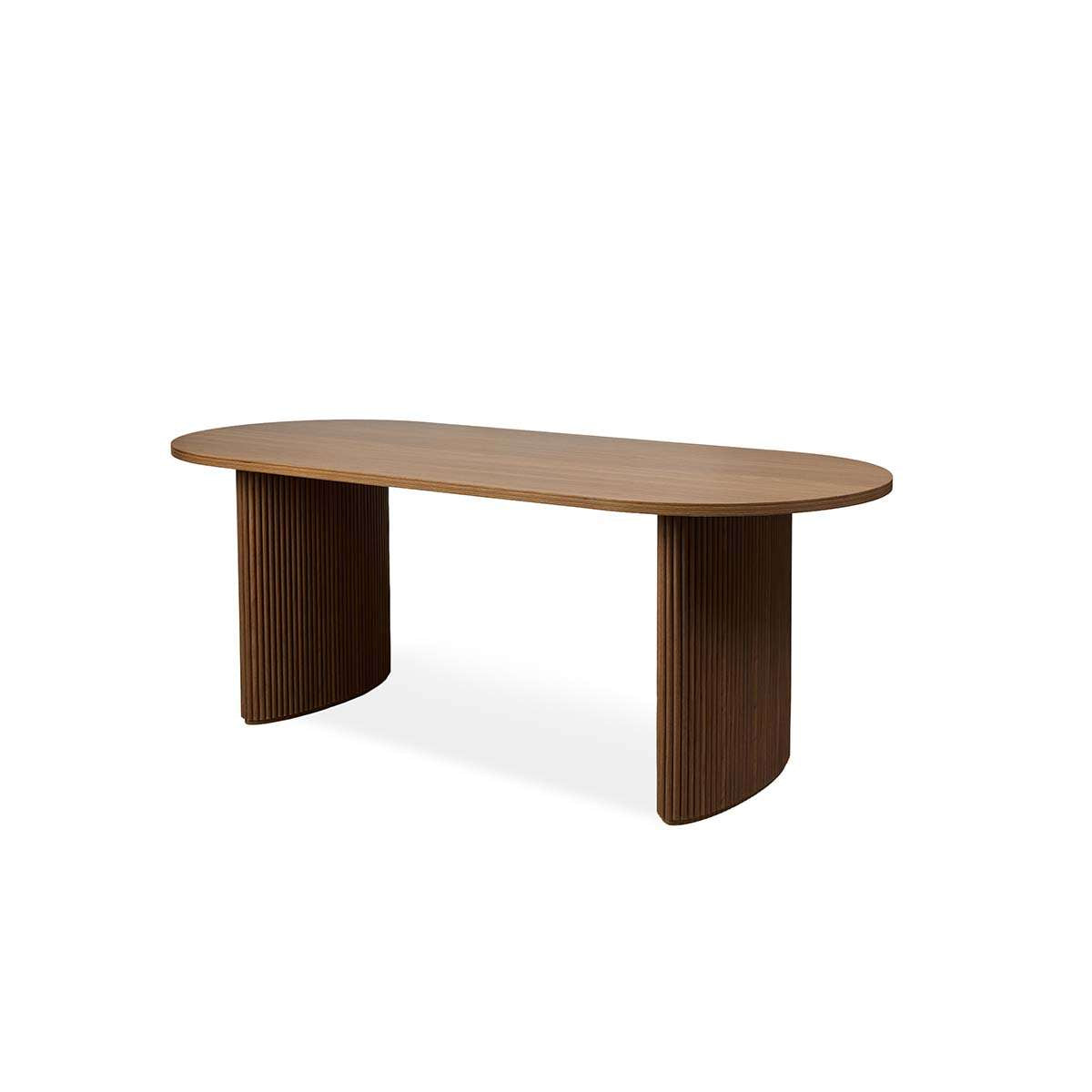 Amara Six Seater Large Dining Table - Walnut