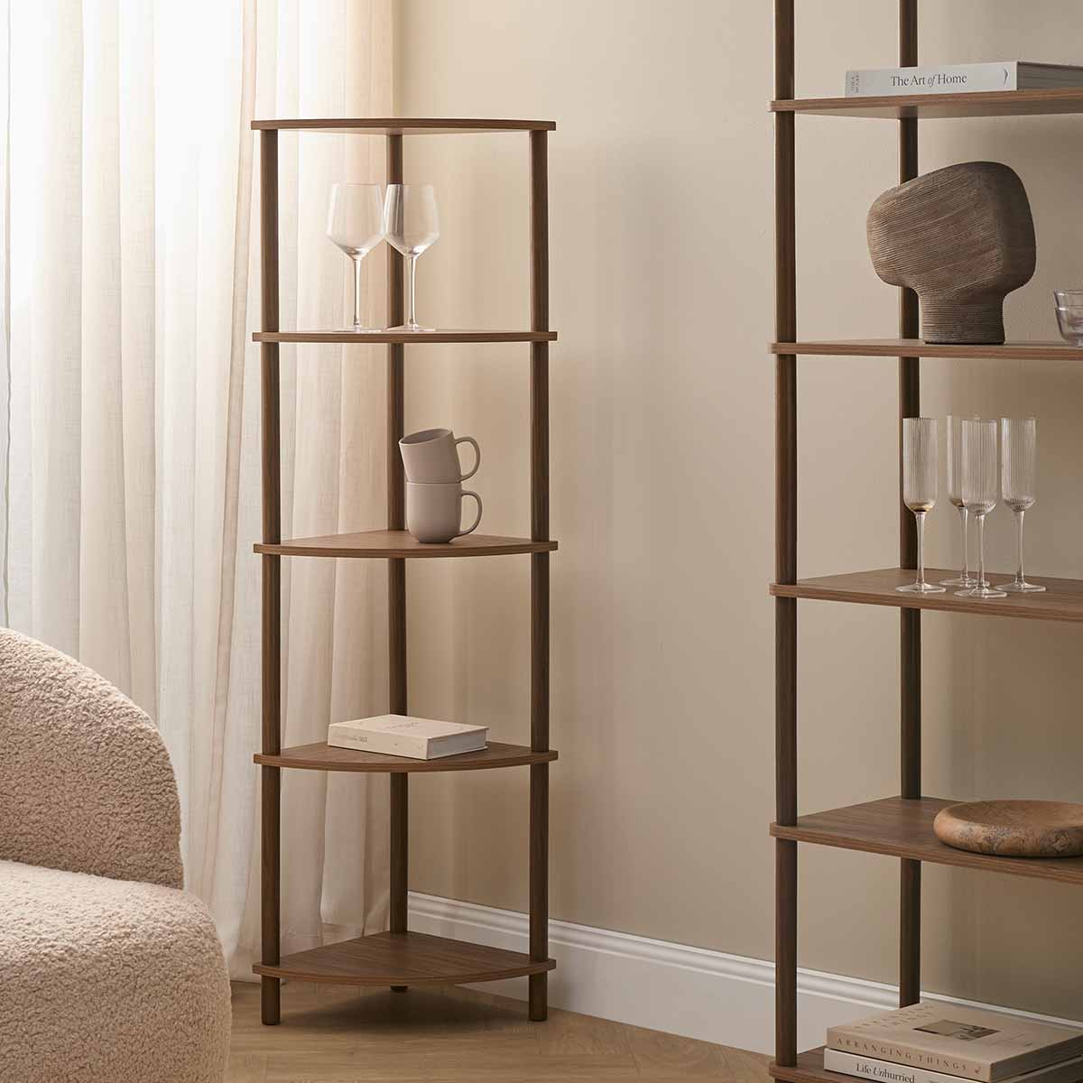 Eden Corner Shelf - Walnut