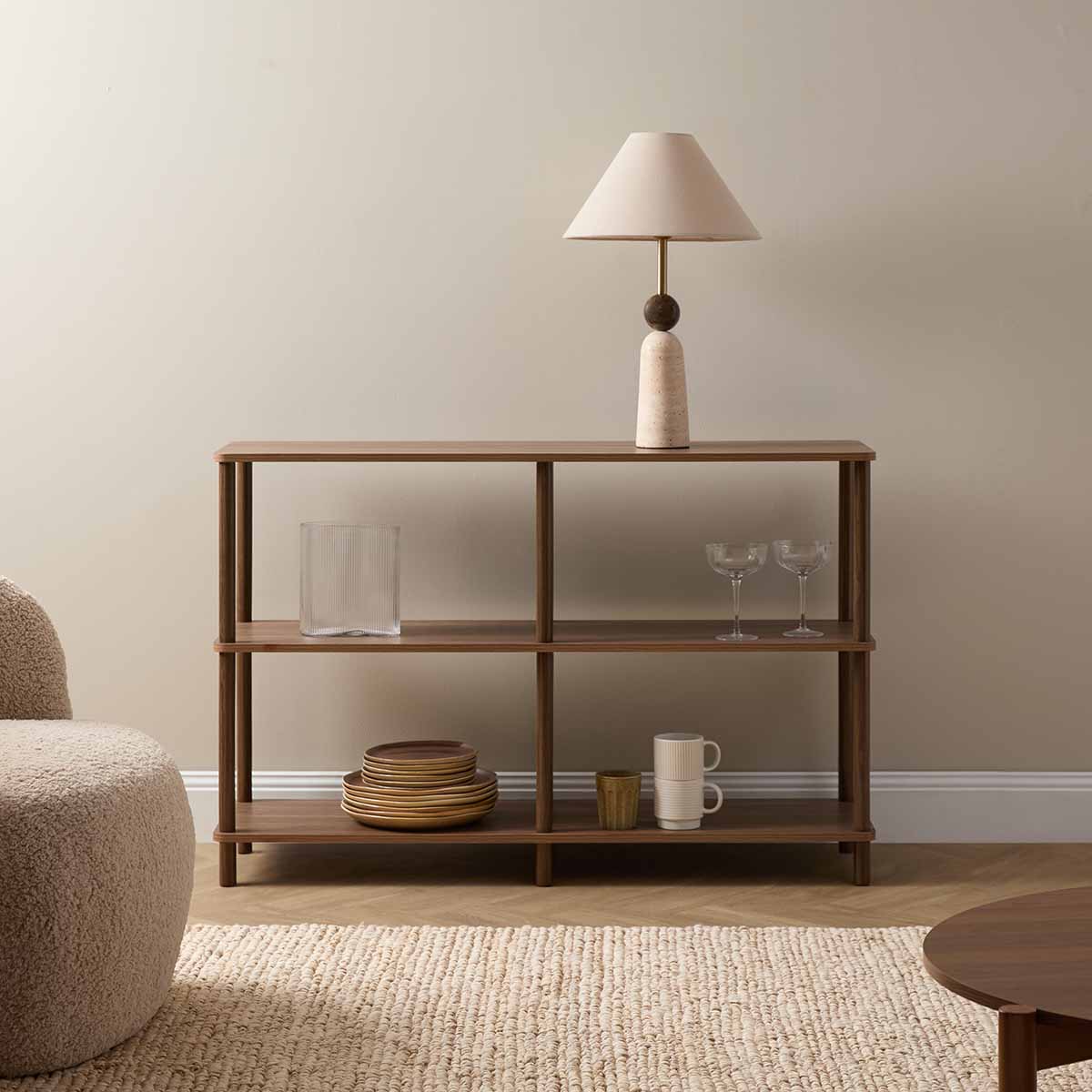 Eden Low Shelf - Walnut