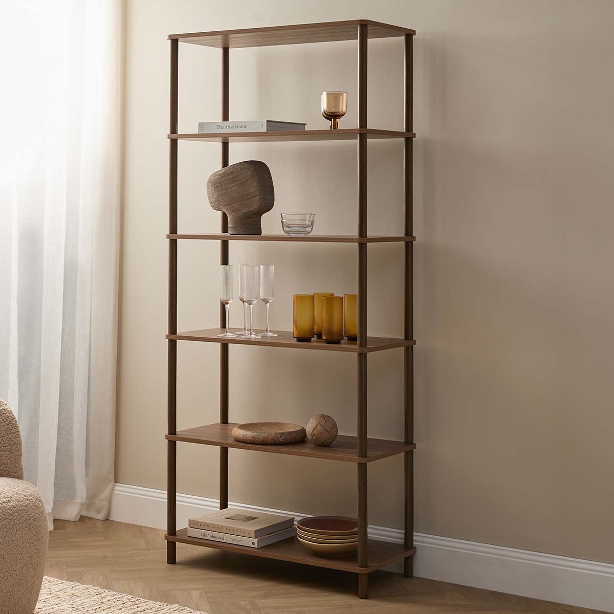 Eden Tall Shelf - Walnut