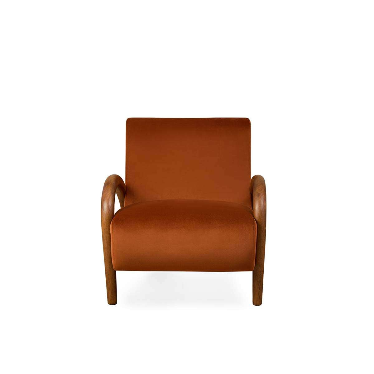 Richie Occasional Chair - Rust/Walnut