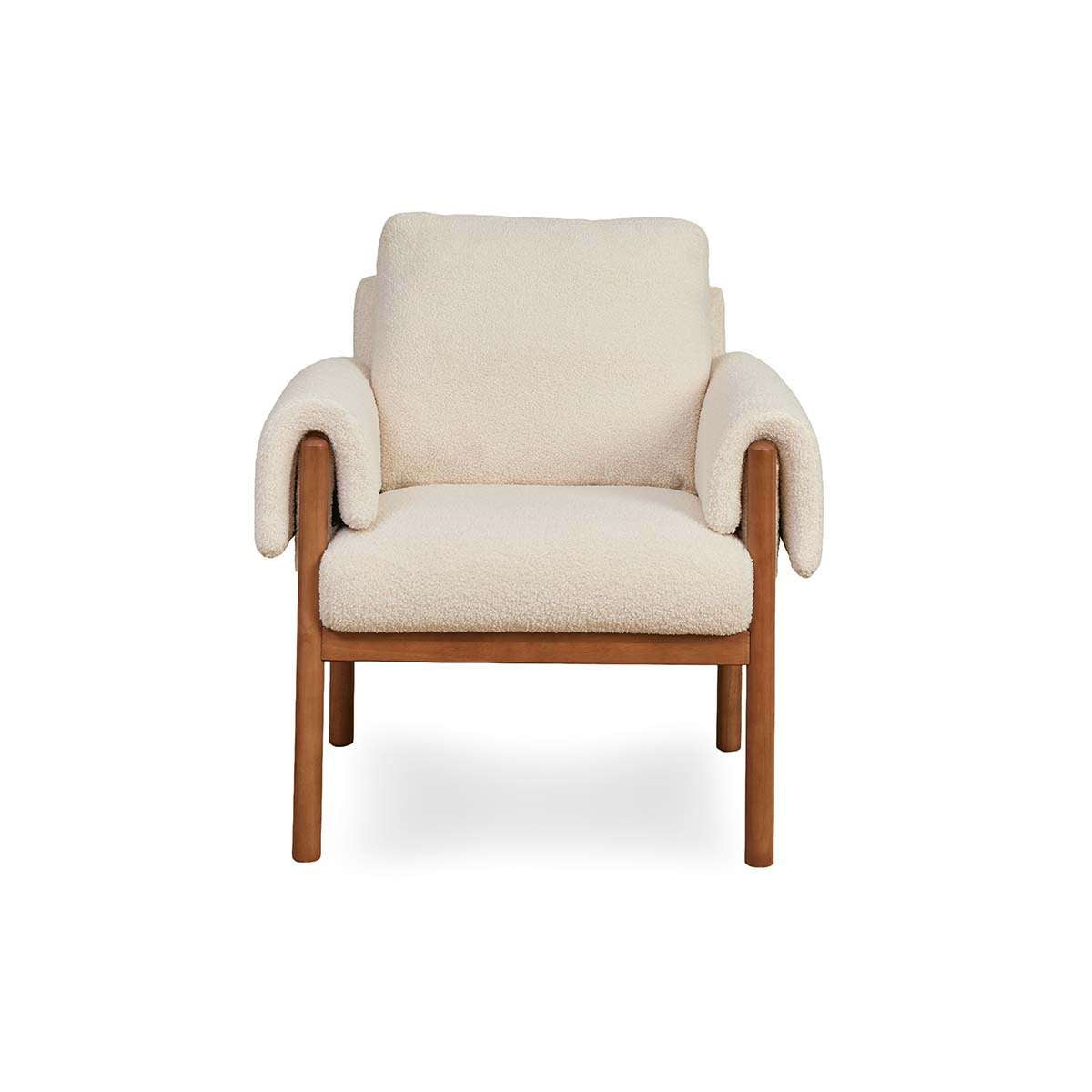 Edwin Occasional Chair - Cream/Walnut