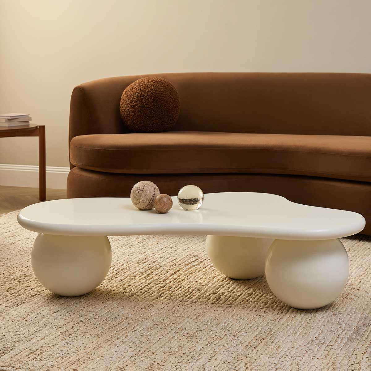 Agatha Ball Feet Coffee Table - Beige