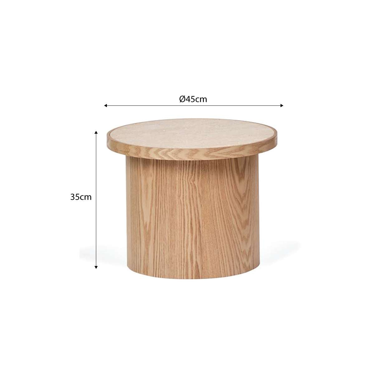 Earnest Wooden Side Table - Natural