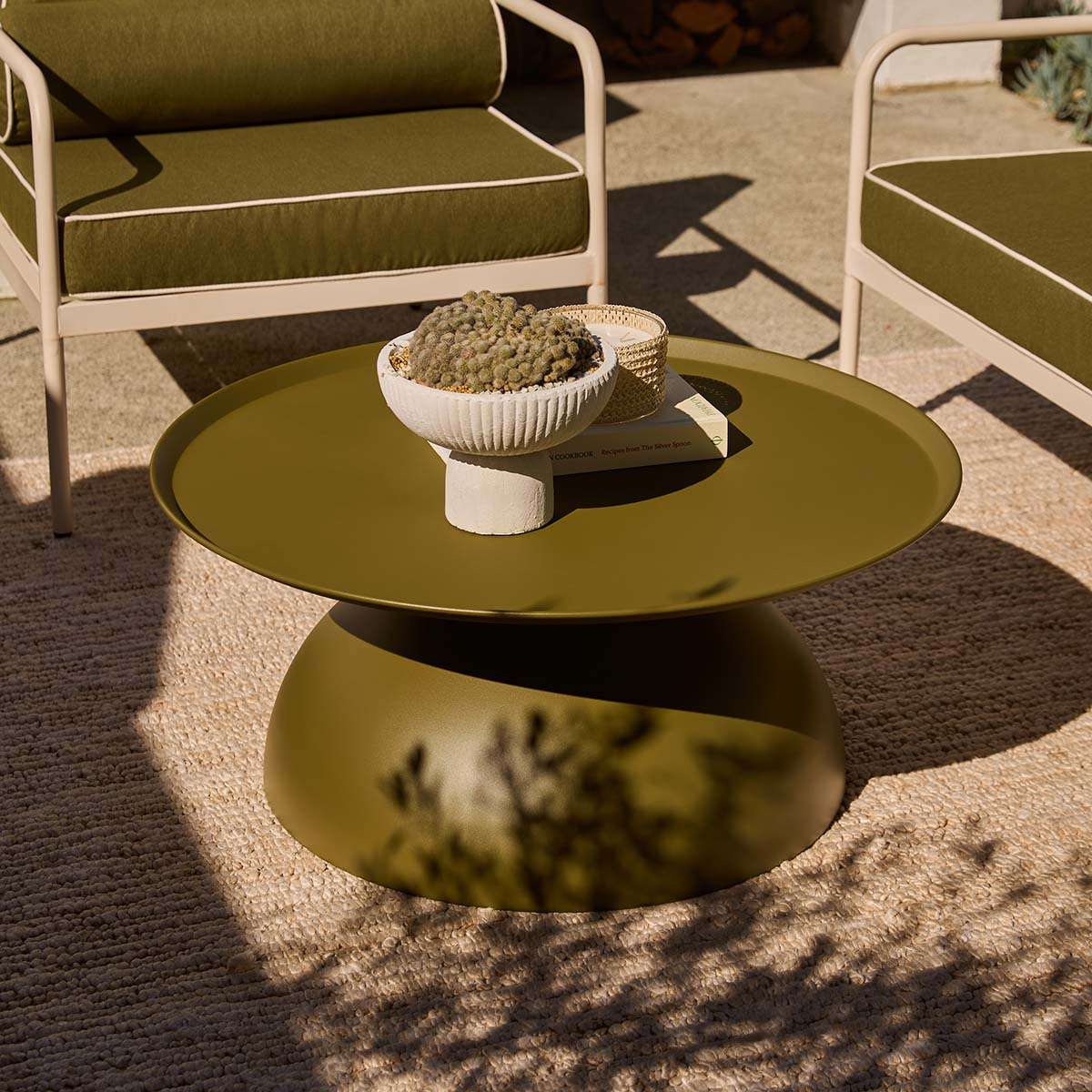 Palma Coffee and Side Table Olive Set of Two