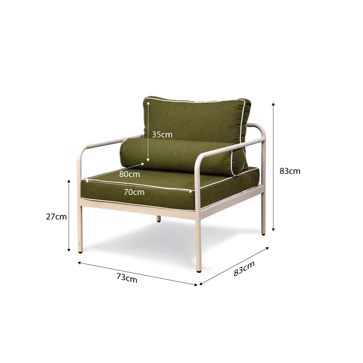 Marin Lounge Seating Olive Set of Two