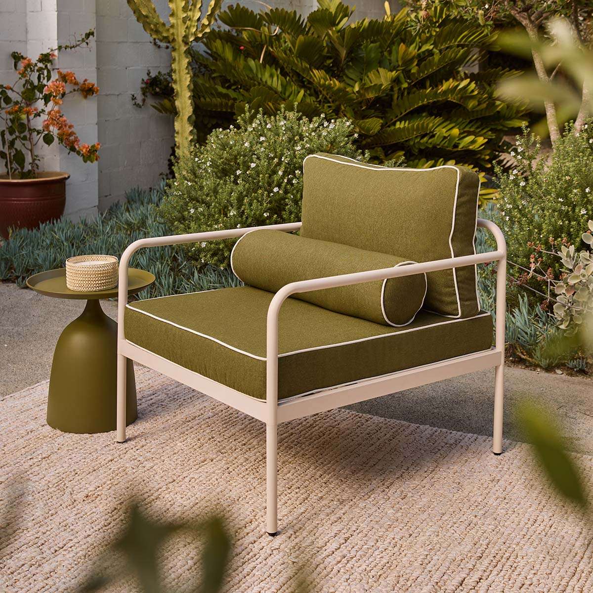 Marin Lounge Seating Olive Set of Two