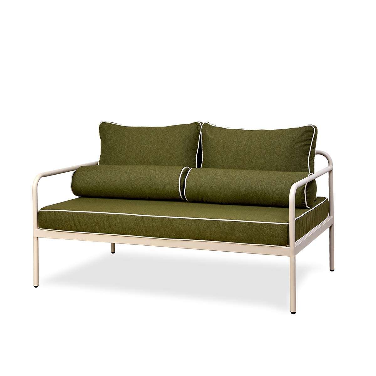 Marin Outdoor Two Seater Sofa - Olive Green