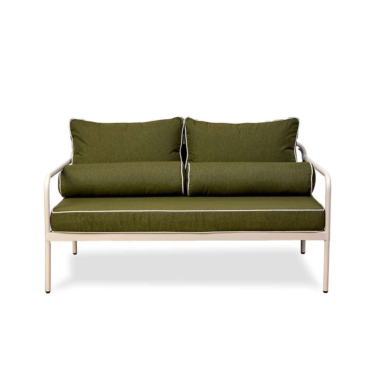 Marin Outdoor Two Seater Sofa - Olive Green