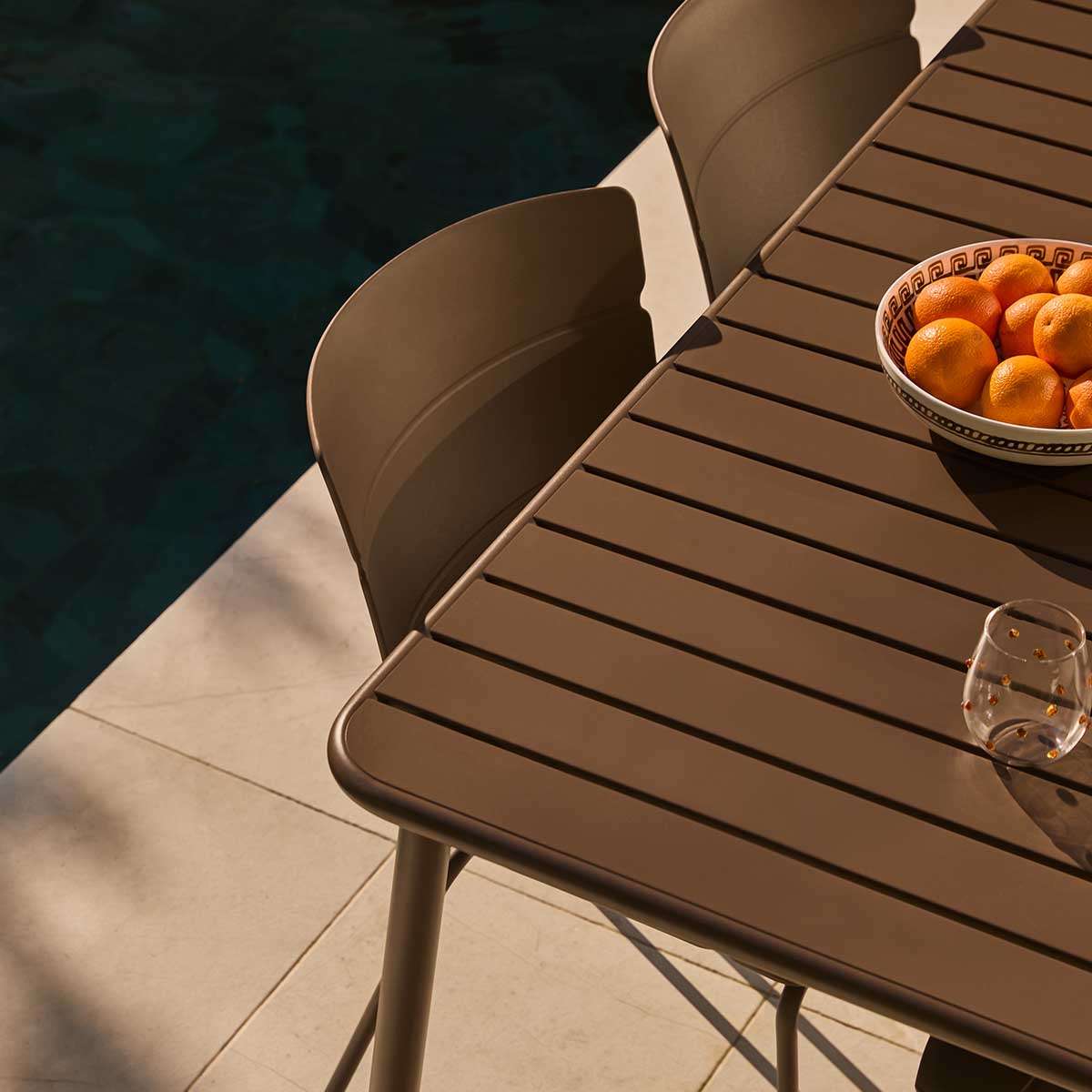 Ravello Outdoor Four Seater Dining Table - Chocolate