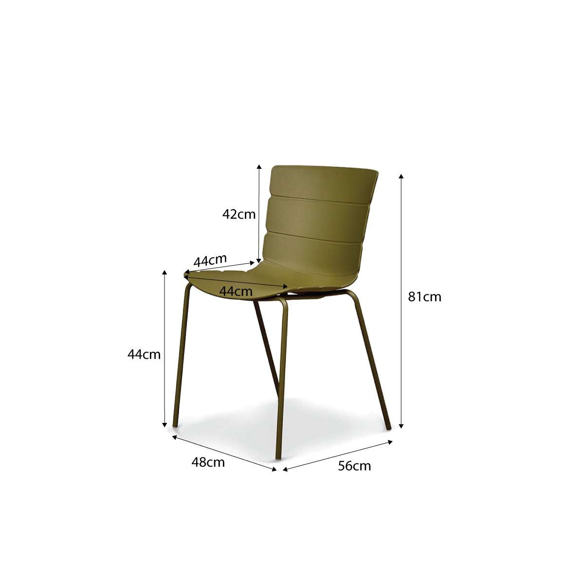 Ravello Outdoor/Indoor Dining Chair Olive - Set of Six Bundle