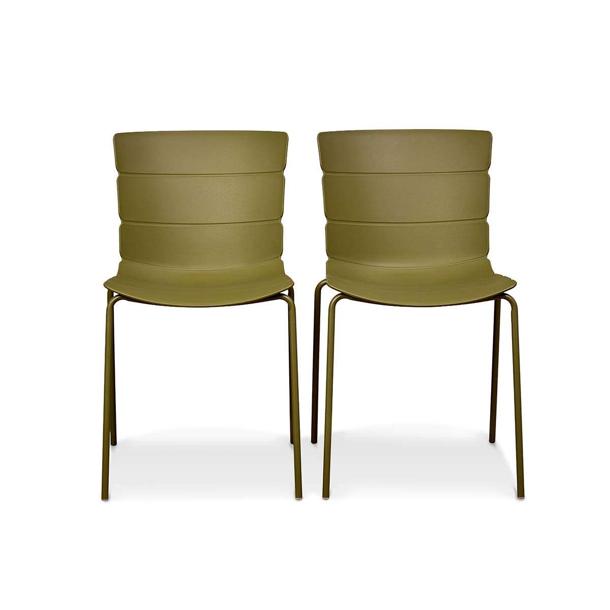 Ravello Indoor/Outdoor Dining Chair - Set of Two - Olive Green