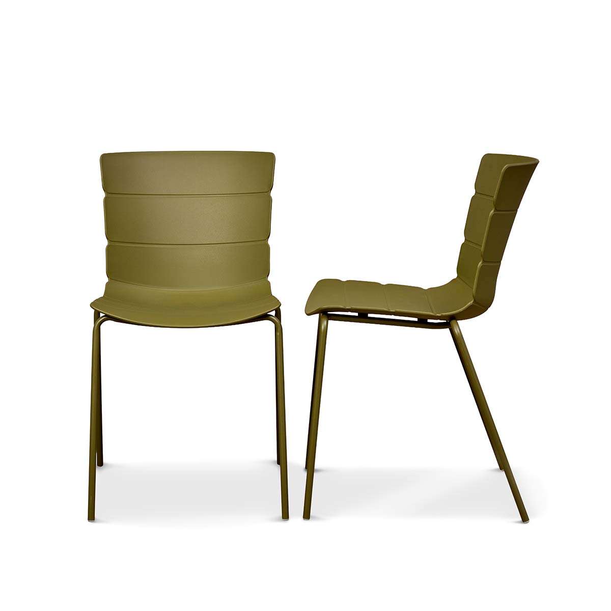 Ravello Indoor/Outdoor Dining Chair - Set of Two - Olive Green