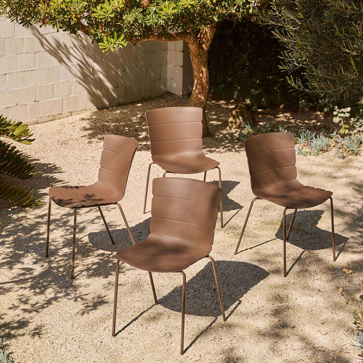Ravello Indoor/Outdoor Dining Chair - Set of Two - Chocolate