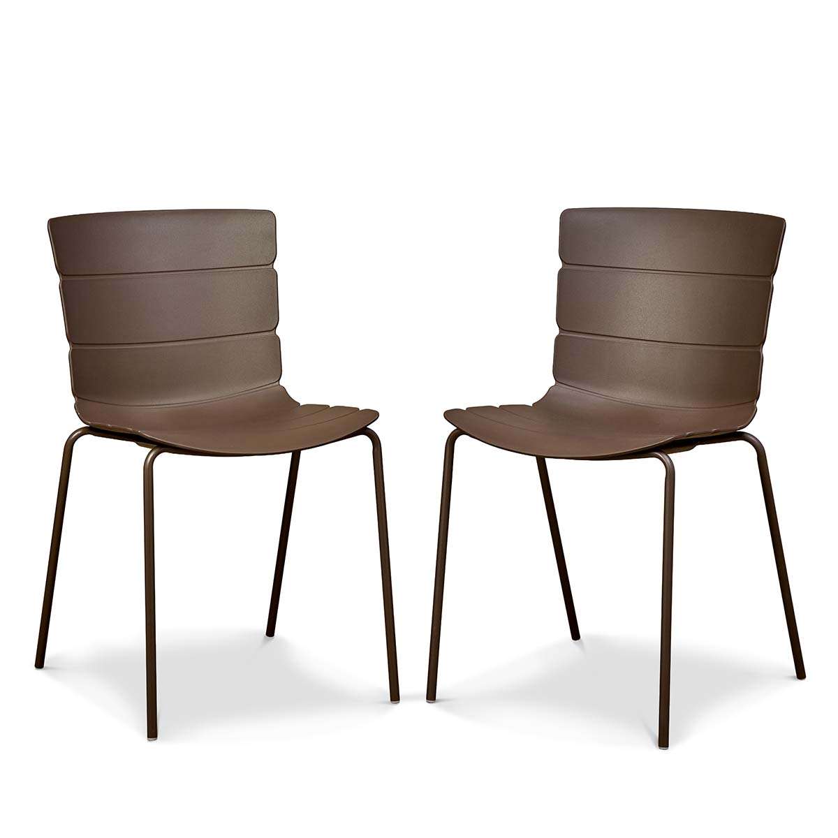 Ravello Indoor/Outdoor Dining Chair - Set of Two - Chocolate