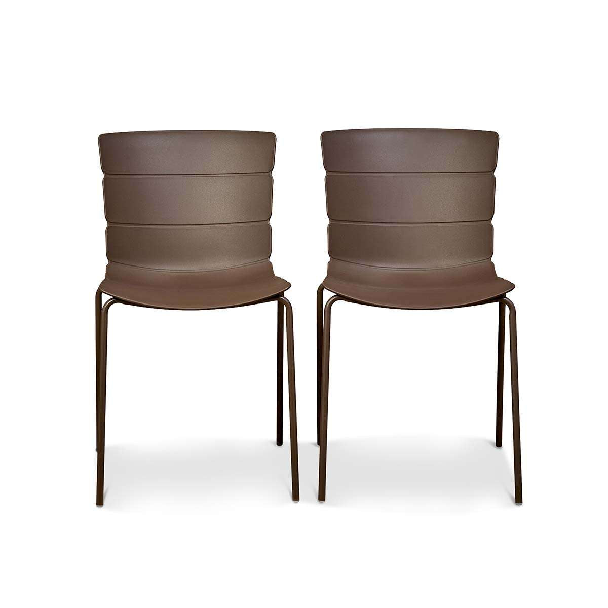 Ravello Indoor/Outdoor Dining Chair - Set of Two - Chocolate