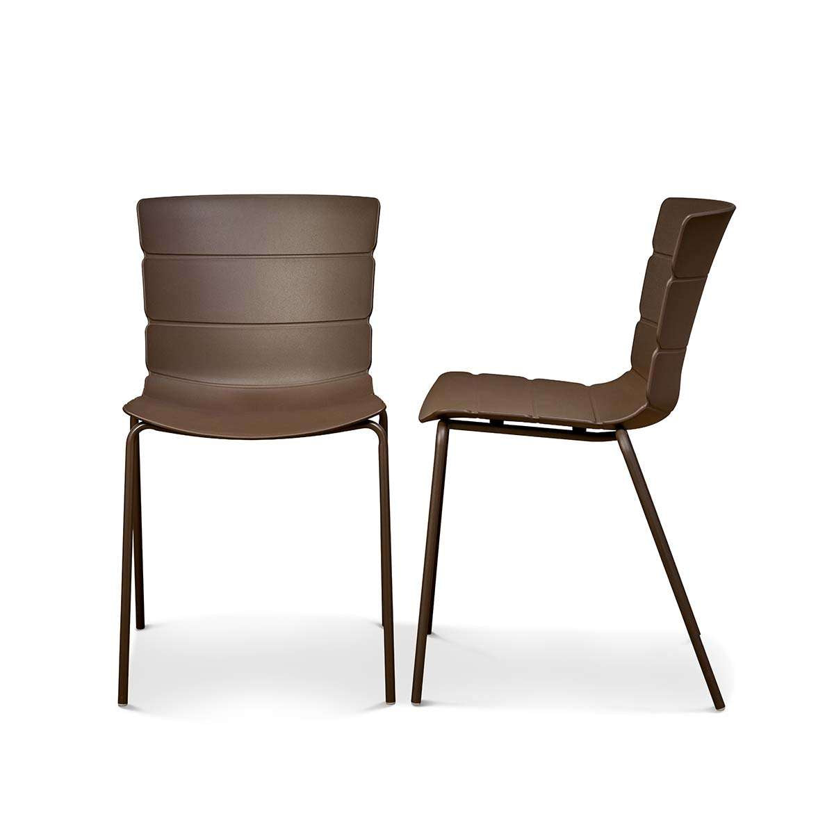 Ravello Indoor/Outdoor Dining Chair - Set of Two - Chocolate
