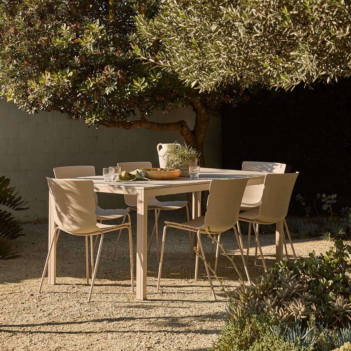Ravello Outdoor Six Seater Dining Table - Beige
