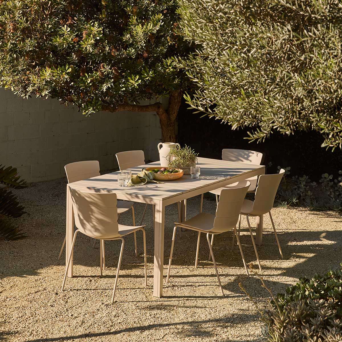 Ravello Outdoor Six Seater Dining Table - Beige