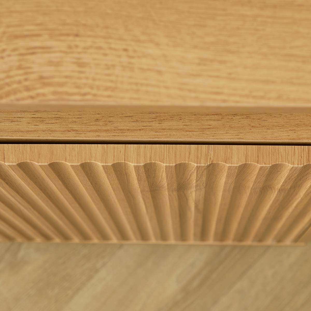 Deven Ball Feet Storage Console Table - Natural