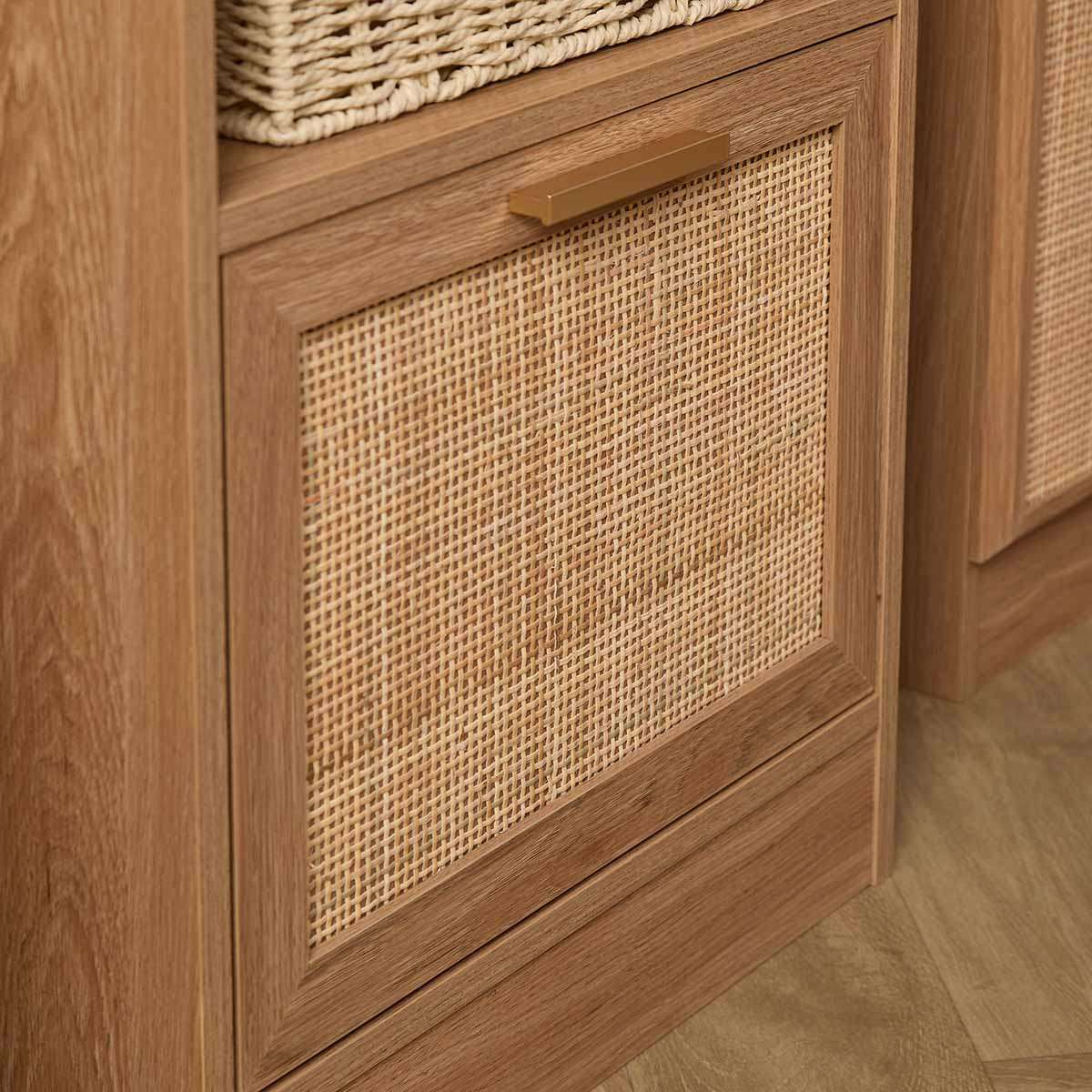 Noosa Rattan Slim Bookcase - Natural